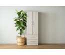 DUBLIN 2 DOOR WARDROBE GREY LINE 
