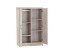 DUBLIN 2 DOOR LOW WARDROBE LIGHT OAK