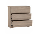 DUBLIN 3 DRAWER DRESSER DARK OAK