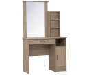 *DUBLIN DRESSING TABLE WITH STOOL DARK OAK