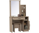 *DUBLIN DRESSING TABLE WITH STOOL DARK OAK