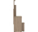 *DUBLIN DRESSING TABLE WITH STOOL DARK OAK
