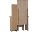 *DUBLIN DRESSING TABLE WITH STOOL DARK OAK