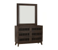 *OLAINE 6 DRAWER DRESSER WITH MIRROR 109/170