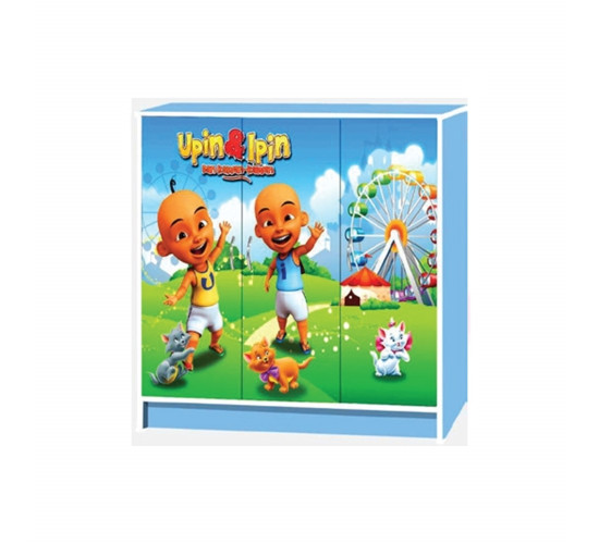 WONDERLAND 3 DOOR CARTOON CABINET BLUE