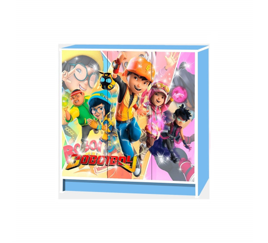 WONDERLAND 3 DOOR CARTOON CABINET BLUE