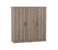 DUBLIN 3 DOOR LOW WARDROBE DARK OAK