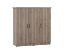 DUBLIN 3 DOOR LOW WARDROBE DARK OAK