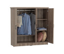 DUBLIN 3 DOOR LOW WARDROBE DARK OAK