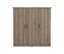 DUBLIN 3 DOOR LOW WARDROBE DARK OAK