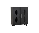 HASTING 2 DOOR SHOE CABINET BLACK