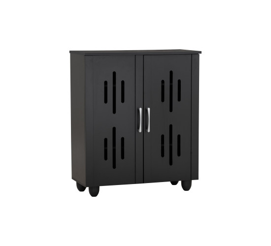 HASTING 2 DOOR SHOE CABINET BLACK