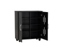 HASTING 2 DOOR SHOE CABINET BLACK