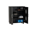 HASTING 2 DOOR SHOE CABINET BLACK