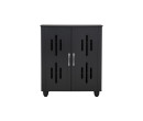HASTING 2 DOOR SHOE CABINET BLACK