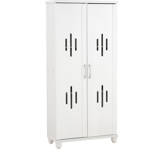 HASTING 2 DOOR SHOE CABINET WHITE