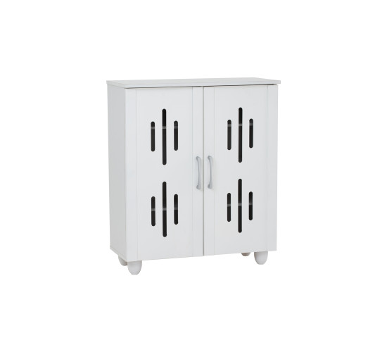 HASTING 2 DOOR SHOE CABINET WHITE