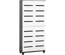 HEDRIC 4 DOOR SHOE CABINET BLACK/WHITE
