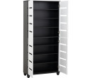 HEDRIC 4 DOOR SHOE CABINET BLACK/WHITE