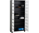 HEDRIC 4 DOOR SHOE CABINET BLACK/WHITE