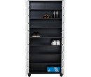HEDRIC 4 DOOR SHOE CABINET BLACK/WHITE