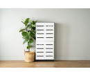 HEDRIC 4 DOOR SHOE CABINET BLACK/WHITE