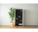 HEDRIC 4 DOOR SHOE CABINET BLACK/WHITE