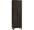 EVERETT 2 DOOR SHOE CABINET BLACK/WALNUT