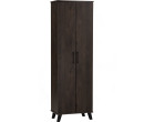 EVERETT 2 DOOR SHOE CABINET BLACK/WALNUT
