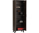 EVERETT 2 DOOR SHOE CABINET BLACK/WALNUT