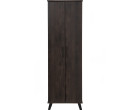 EVERETT 2 DOOR SHOE CABINET BLACK/WALNUT