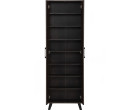 EVERETT 2 DOOR SHOE CABINET BLACK/WALNUT