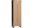 EVERETT 2 DOOR SHOE CABINET BLACK/WALNUT