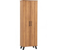 EVERETT 2 DOOR SHOE CABINET BLACK/NATURAL OAK