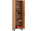 EVERETT 2 DOOR SHOE CABINET BLACK/NATURAL OAK