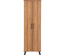 EVERETT 2 DOOR SHOE CABINET BLACK/NATURAL OAK