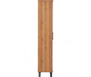 EVERETT 2 DOOR SHOE CABINET BLACK/NATURAL OAK