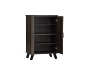 EVERETT 2 DOOR SHOE CABINET BLACK/WALNUT