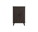 EVERETT 2 DOOR SHOE CABINET BLACK/WALNUT