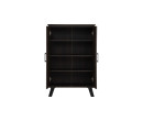 EVERETT 2 DOOR SHOE CABINET BLACK/WALNUT
