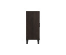 EVERETT 2 DOOR SHOE CABINET BLACK/WALNUT