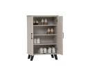 EVERETT 2 DOOR SHOE CABINET BLACK/LIGHT OAK