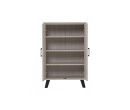 EVERETT 2 DOOR SHOE CABINET BLACK/LIGHT OAK