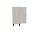 EVERETT 2 DOOR SHOE CABINET BLACK/LIGHT OAK