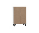 EVERETT 2 DOOR SHOE CABINET BLACK/LIGHT OAK
