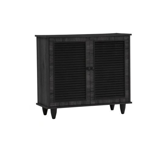 ALMO 2 DOOR SHOE CABINET BLACK