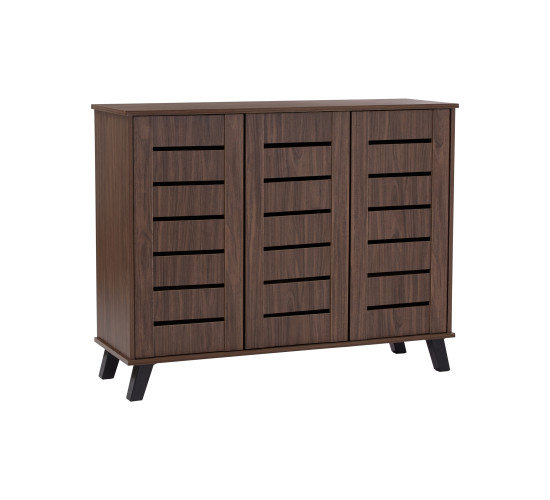 IRAN 3 DOOR SHOE CABINET NATURAL WALNUT