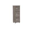 NAOMI 3 DOOR STORAGE BOX WITH LOCK SONOMA DARK