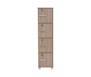 NAOMI 4 DOOR STORAGE BOX WITH LOCK EBONNESE