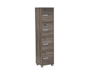 NAOMI 4 DOOR STORAGE BOX WITH LOCK SONOMA DARK